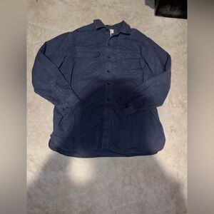 L.L. Bean Men’s Dark Blue Button-Front Shirt Jacket